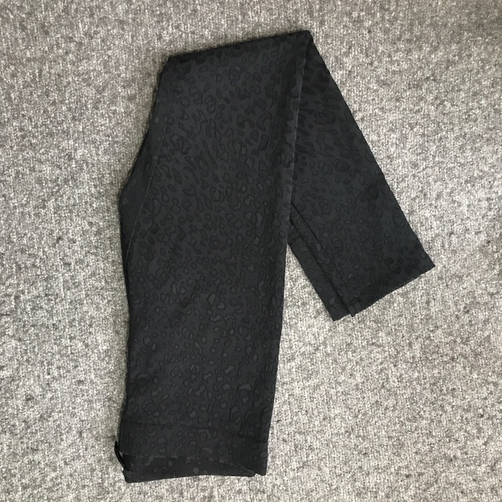 H&M Textured Leopard Print Pull-On Pants 10 - image 4